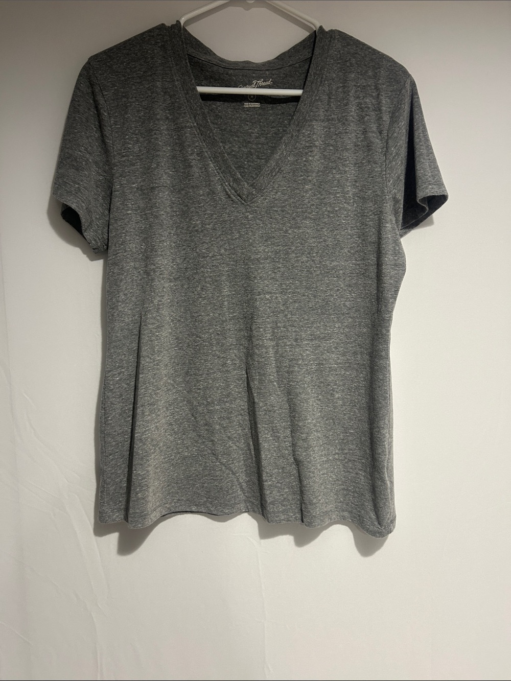 Universal Thread Heather Gray V-Neck Short Sleeve Tee